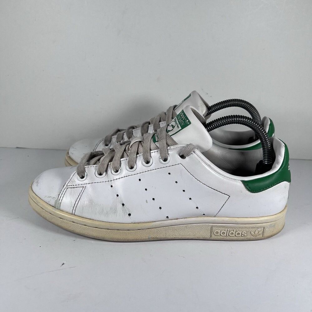 Adidas Stan Smith White Green Lace Up Athletic Shoes Sneakers Men's 7.5 M20324 - Picture 3 of 8